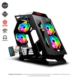 CHASIS GAMER J&R JX122 NEGRO