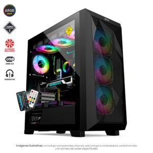 CHASIS GAMER J&R JX123 NEGRO