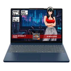 PORTÁTIL LENOVO SLIM 3 15ARP10 - RYZEN 7 7735HS - SSD 512GB - RAM 24GB - 15,3"